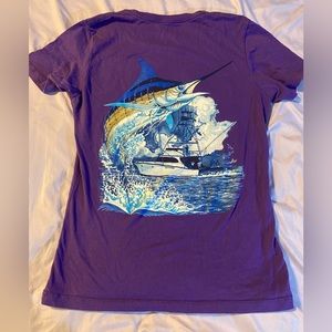 Guy Harvey purple Marlin shirt